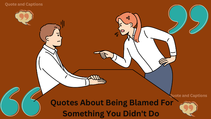 quotes about being blamed for something you didn't do